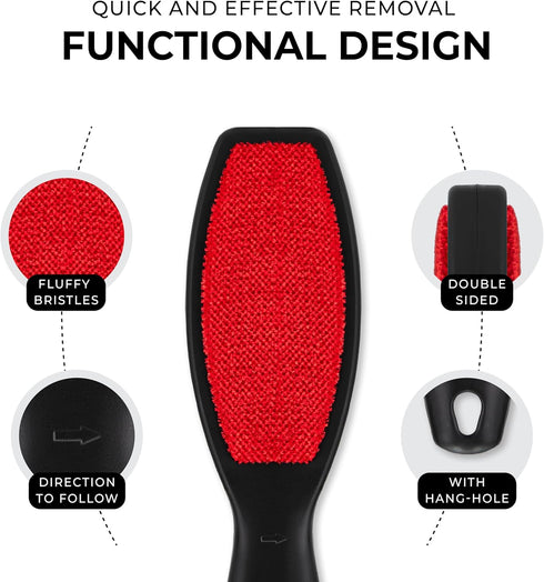 DecorRack (2 Pack) Double-Sided Lint Brushes, Pet Hair Remover Brush for Clothes and Furniture, Remove Cat and Dog Fur from Fabric Carpet and Clot...