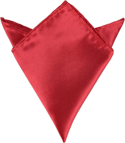 12 Pcs Mens Solid Mixed Color Pocket Square Wedding Handkerchiefs...