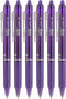 Pilot FriXion Clicker 0.7mm, Erasable Gel Pens, Fine Point, Purple Ink, Pack Of 6...