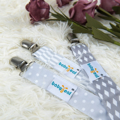 Babygoal Pacifier Clips, 6 Pack Pacifier Holder for Boys and Girls Fits for Most Pacifier Styles & Baby Toys and Baby Gift 6MP09...