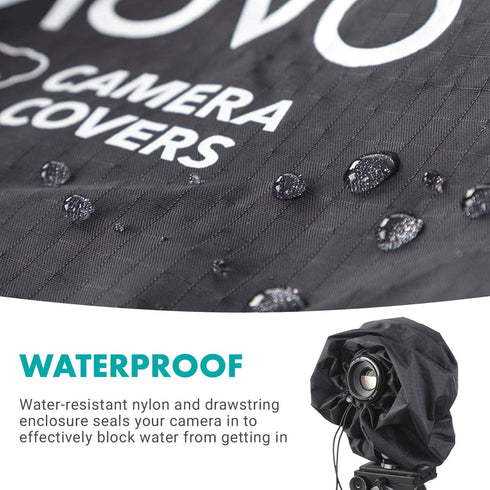 Movo CRC11 Camera Rain Coat Rain Cover for DSLR Cameras and Mirrorless Cameras and Lens (Junior Size: 11" x 14.5")...
