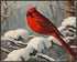 Posterizer 1 pcs-cute little bird in snowy winter scene -9-Art for Animal Lovers-Landscape & Nature Art-Decor for Home & Office- unframed wall art...