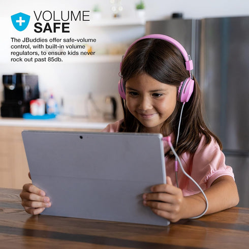 JLab JBuddies Studio Over-Ear Kids Wired Headphones, Toddler Headphones, Kid Safe, Studio Volume Safe, Volume Limiter, Folding, Adjustable, Noise ...