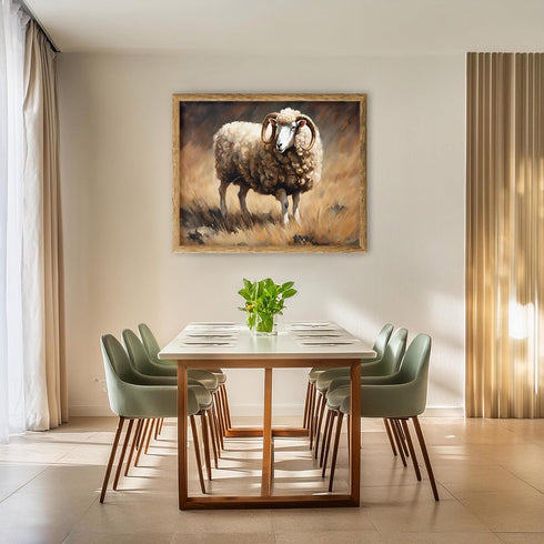 Posterizer 1 pcs- Beautiful white wild sheep-Art for Animal Lovers- Gift for Men Women Entrepreneur Teens-Living Room Bedroom Decor- unframed wall...