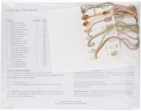 Janlynn Counted Cross Stitch Kit, The Lord's Prayer, Blue, By the yard...