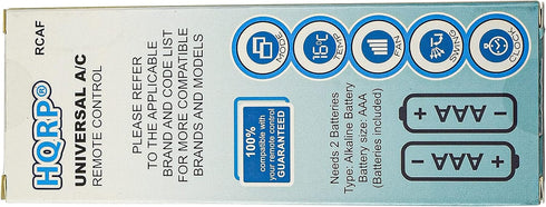 HQRP Universal A/C Remote Control Compatible with LG Panasonic Sharp Samsung Fujitsu Gree Guangda Guqiao Haier Helton Hemilton Hicon Hisense Hitac...