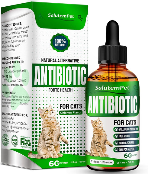 Natural Antibiotics for Cats | Cat Antibiotics | Supports Cat Allergy Relief | Cat Itch Relief | Cat Allergy Support | Cat Multivitamin | Pet Anti...