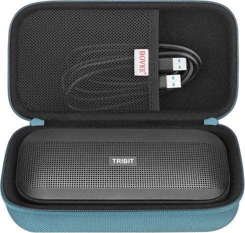 BOVKE Carrying Speaker Case for Tribit StormBox Flow Bluetooth Portable Speaker, Extra Mesh Pocket for Bluetooth Speakers Charger, Charging Cables...