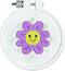 Janlynn 21-0984 Round Kid Stitch Flower Power Mini Counted Cross Stitch Kit, 3-Inch...