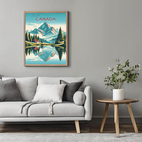 Posterizer 1 pcs-Canada Travel Poster Print-Adventure Wall Art Gift for Men Women Entrepreneur Teens Decor for Home & Office- unframed wall art...