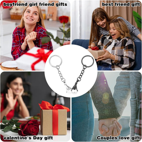 Ouligay 2Pcs Matching Couple Pinky Promise Keychain Gifts for Boyfriend Girlfriend, Best Friend Friendship Gifts for Women...