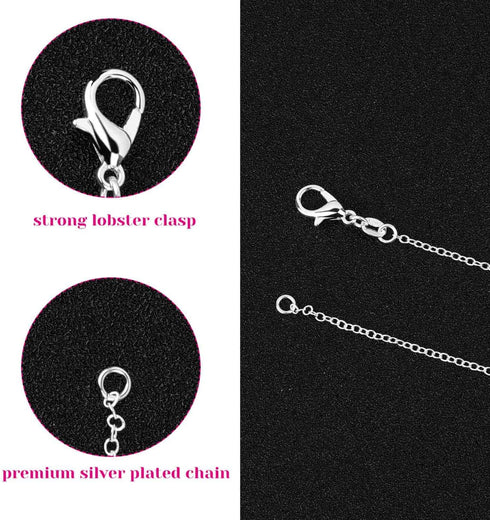 36 Pack Chain Necklace Bulk for Jewelry Making, Cridoz Necklace Jewelry Chains Silver Plated Necklace Chains for Necklace Jewelry Making, 1.2 mm (...