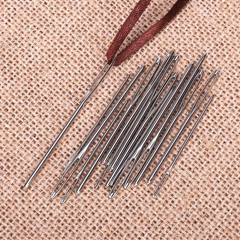 H&S Sewing Needles Set for Beginners and Professionals - 15 Stainless Steel Tapestry Needles for Wool with Big Eye - Large Yarn Darning Needle Set...