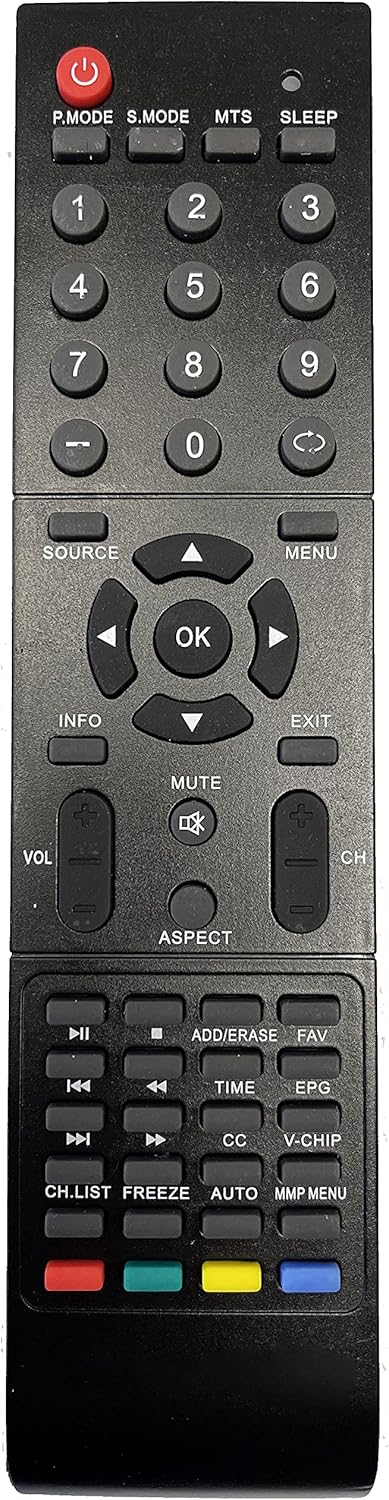 Remote Control Replacement for Element TV ELAFT321 ELCFT241 ELDFT421 ELDFT551 ELDFW462...