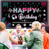 Music Happy Birthday Party Backdrop Musical Social Media Birthday Party Supplies Social Media Photography Background Large Fabric Banner for Teens...