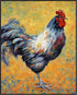 Posterizer 1 pcs- Rooster with a yellow and green background-Art for Animal Lovers- Gift for Men Women Entrepreneur Teens-Living Room Bedroom Deco...