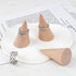 AUEAR, 10 Pack Wood Cone Ring Display Stand, Natural holder Jewelry Displays Organizer DIY Craft (Tilted Shaped)...