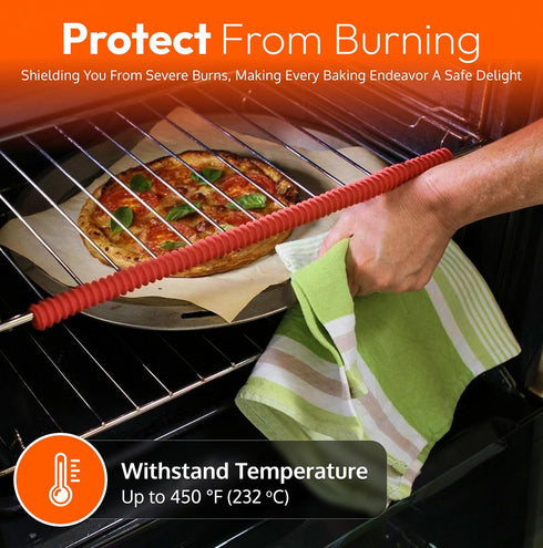 Silicone Oven Rack Shields Guards - Heat Resistant Rack Protector Stove Guards for Range Side Heat Shield for Toaster Oven Protect Against Burns a...