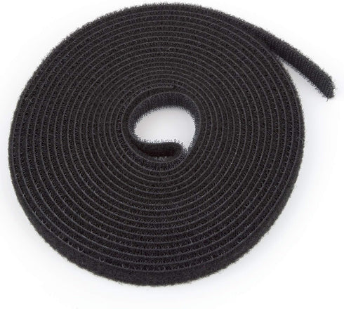 Fire Retardant Reusable Cable Ties Roll, Heat Resistant Ties, Cut to Length Roll, 1/2" Wide, 16 Feet Long - Black...