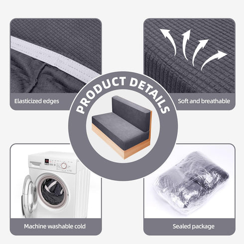 RV Dinette Cushions Covers,RV Elastic 2-Seater Sofa Chair Cover,Washable Replaceable Camping Cushion Sofa Home Protective Cover Suitable for RV Cu...