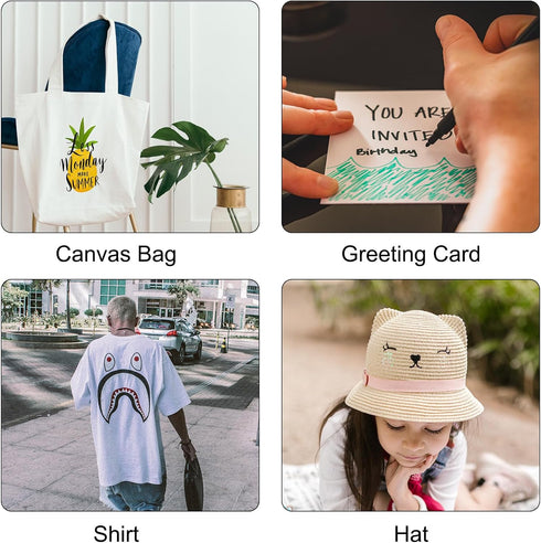 3pcs Fabric Markers Permanent Dye Paint Textile Marker Pens Fine Tip for DIY Clothes Shoe, Dark Green...