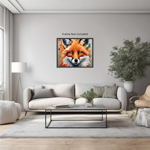 Posterizer 1 pcs- cute little fox close up art-Art for Animal Lovers- Living Room Bedroom Decor- unframed wall art...
