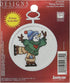 Janlynn 1143-32 18 Count Mini Counted Cross Stitch Kit, 2.5-Inch, Round, Skating Snowman...