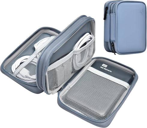 Leather External Hard Drive Case for Western Digital WD Elements/WD My Passport/WD My Passport Ultra Portable Hard Drive Carrying Case of 1TB 2TB ...