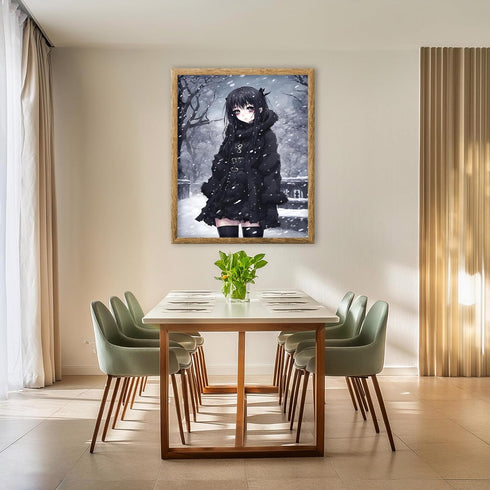Posterizer 1 pcs- cute anime astyle gothic girl close up-Gothic Art-Gift for Girls, Teens-Living Room Bedroom Decor- unframed wall art...