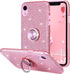 Wisdompro Case for iPhone XR, Cute Glitter Bling Sparkle Protective Case with Ring Kickstand, Women Girls Phone Case for 6.1 Inch Apple iPhone XR ...