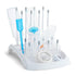Munchkin® Baby Bottle and Sippy Cup Cleaning Set, Includes Countertop Drying Rack and Bristle Bottle Brush, Grey...