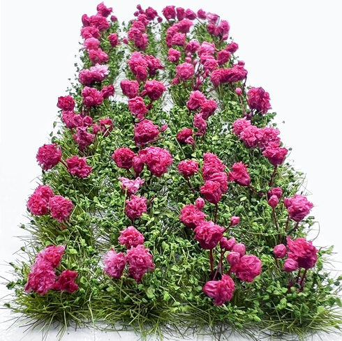 Woohome Flower Cluster Flower Vegetation Groups Grass Tufts Miniature Static Scenery for DIY Architecture Building Model Railway Train Diorama Gar...