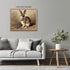 Posterizer 1 pcs- Brown and white rabbit oil painting style-Art for Animal Lovers- Gift for Men Women Entrepreneur Teens-Decor for Home & Office- ...