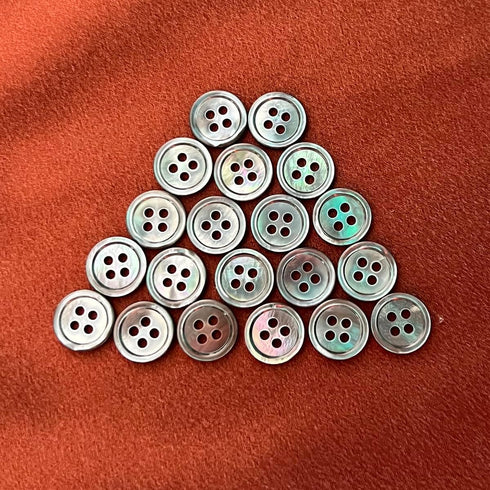20 Pieces Genuine Grey Smoke Mother of Pearl Buttons for Women Men Shirts Dresses Polo DIY Sewing Craft (12.5MM)...