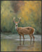 Posterizer 1 pcs- Oil painting style print of a deer-Art for Animal Lovers-Landscape & Nature Art- Gift for Men Women Entrepreneur Teens-Living Ro...