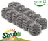 12 Pack Stainless Steel Scourers by Scrub It – Steel Wool Scrubber Pad Used for Dishes, Pots, Pans, and Ovens. Easy scouring for Tough Kitchen Cle...