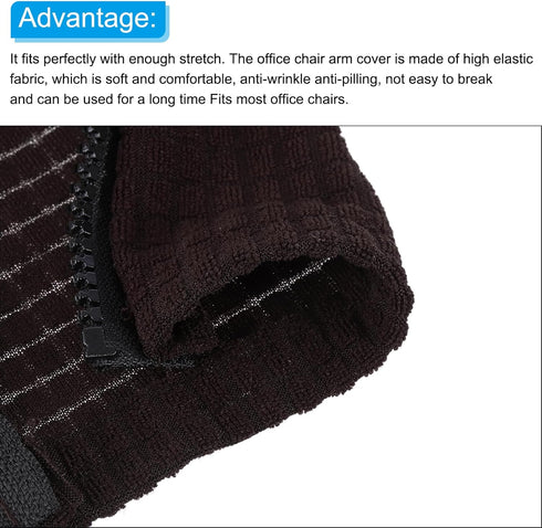 PATIKIL Office Chair Arm Cover, 2Pcs Office Chair Armrest Covers Protectors with Zipper Stretchable Water Resistant Computer Chair Arm Rest Covers...
