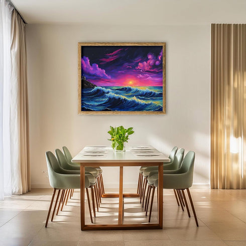 Posterizer 1 pcs- beach and the sea-abstract art 6-Landscape & Nature Art-Floral Botanical Art- Decor for Home & Office- unframed wall art...