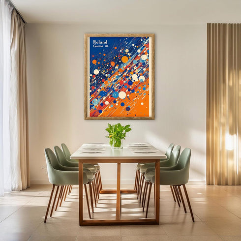 Posterizer 1 pcs-minimalist playful Roland Garros-tennis player art -7-Sports & Hobby Art Gifts for sports fans Living Room Bedroom Decor- unframe...