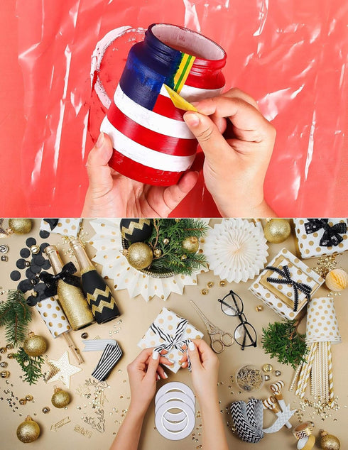 cridoz Double Sided Adhesive Tape, 9 Rolls Double-Side Craft Tape for Card Making, Scrapbooking, DIY Crafts and Office School Stationery Supplies ...