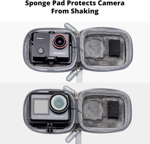 AKASO Protective mini Carrying Case for GoPro Hero12/11/10/ 9 EK7000/Brave 4/Brave 7 LE/Brave 7/DJI/Apexcam Action Camera...