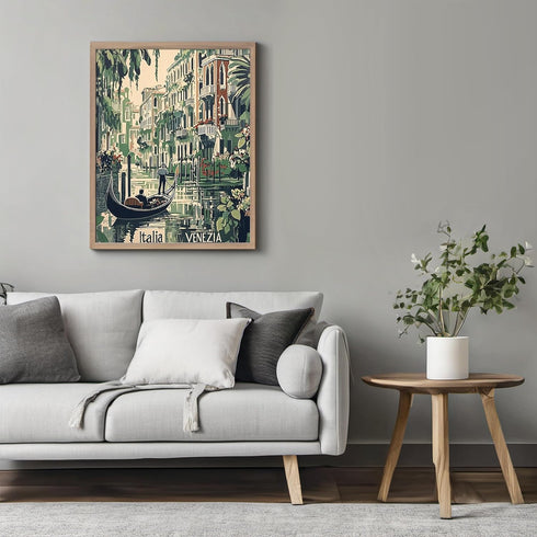 Posterizer 1 pcs-travel poster-Venice (Venezia) iconic canals 2-Adventure Wall Art Gift for Men Women Entrepreneur Teens Decor for Beach House- u...