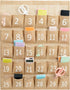 Juvale 30-Row Burlap Cell Phone Holder for Classroom, Farmhouse Designed White Numbered Hanging Pocket Organizer for Mobile Phones, Calculator Cad...