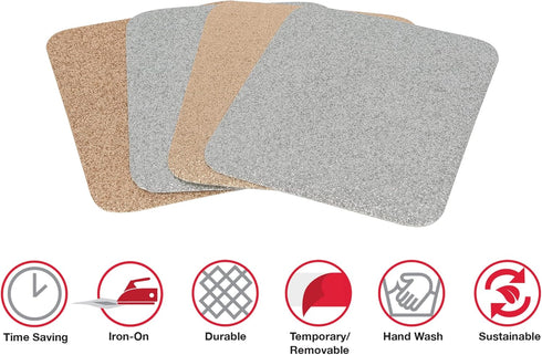 SINGER Iron-On Patches, Gold/Silver Glitter 3.75” x 5” inches...