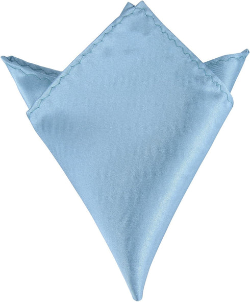 12 Pcs Mens Solid Mixed Color Pocket Square Wedding Handkerchiefs...