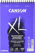 CANSON XL Textured Mixed Media 300gsm A5 Paper, Medium Grain, Spiral Pad Short Side, 15 White Sheets, Ideal for Professional Artists & Illustrator...