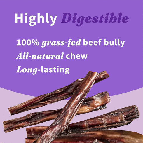 Halo Bully Stick Chews, Dog Treats, 2.5-OZ Pouch...