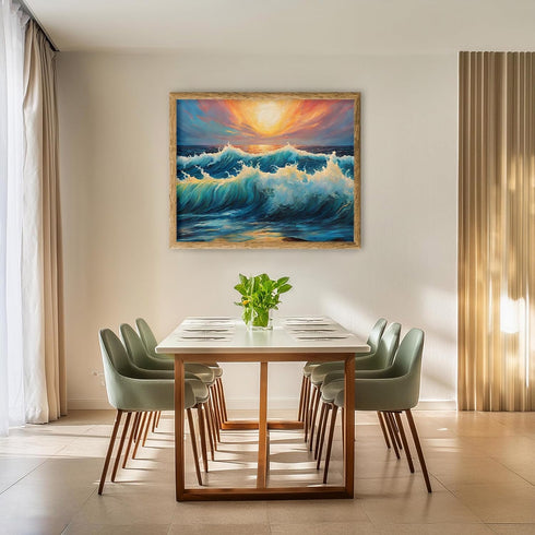 Posterizer 1 pcs- beach and the sea-abstract art 4-Landscape & Nature Art-Floral Botanical Art- Decor for Home & Office- unframed wall art...