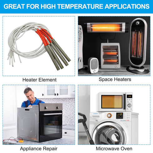 PATIKIL 11.5Ft 13 AWG High Temperature Wire, -60-350 Degrees Celsius Mica Glass Fiber Electronic Wire Insulated Heat Resistant Electronical Flexib...