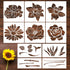 Flower Stencils for Painting - 10 Pcs Large Flower Stencils for Painting on Wall, Reusable Stencils Templates for Painting on Wood Wall Furniture,...